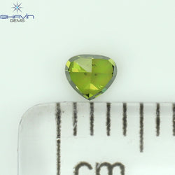 0.30 CT Heart Shape Natural Diamond Green Color SI1 Clarity (3.15 MM)