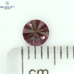 0.26 CT Round Shape Natural Diamond Pink Color VS2 Clarity (4.15 MM)