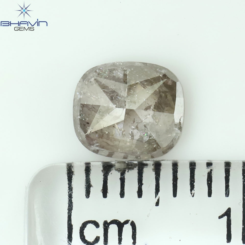 1.07 CT Cushion Shape Natural Diamond Pink Color I3 Clarity (6.46 MM)