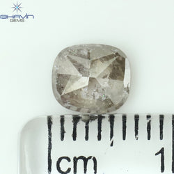 1.07 CT Cushion Shape Natural Diamond Pink Color I3 Clarity (6.46 MM)