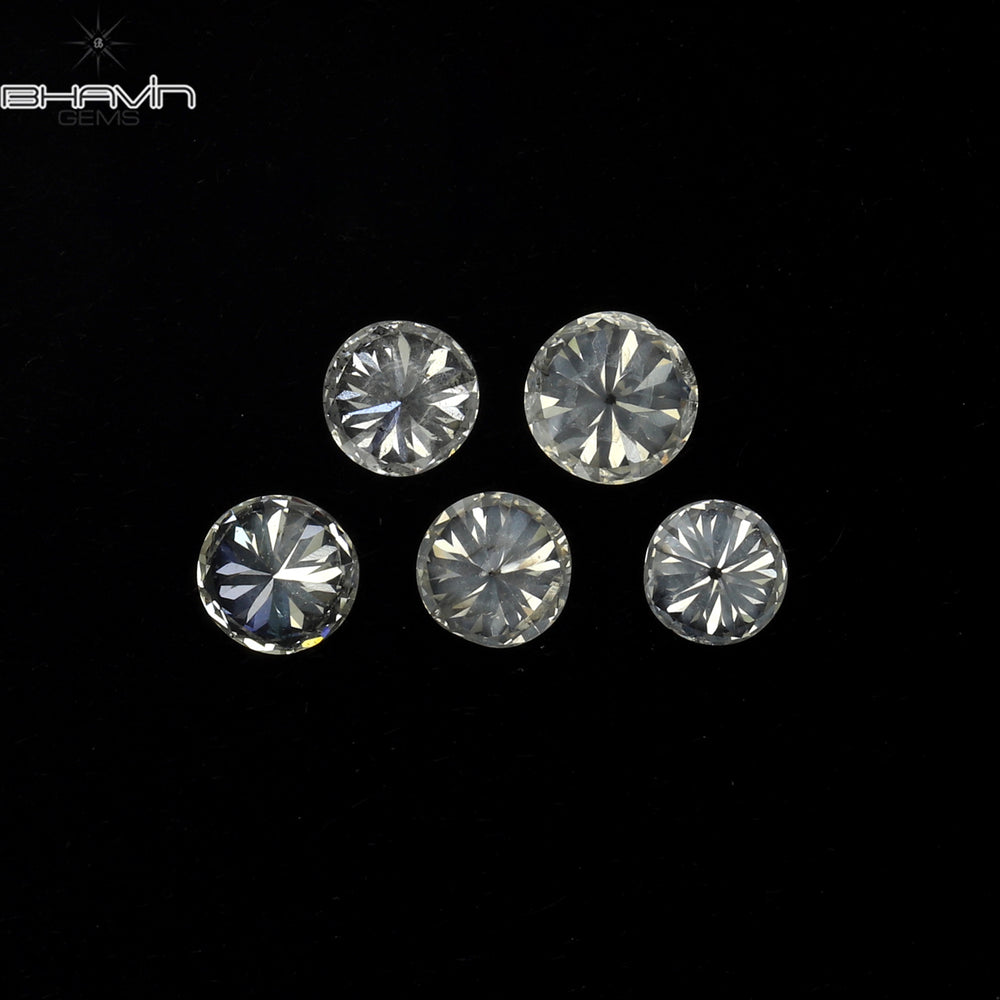 0.45 CT/5 Pcs Round Shape Natural Loose Diamond White Color SI1 Clarity (2.80 MM)