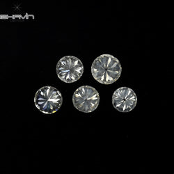 0.45 CT/5 Pcs Round Shape Natural Loose Diamond White Color SI1 Clarity (2.80 MM)