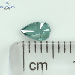 0.21 CT Pear Shape Natural Diamond Blue Color I1 Clarity (5.10 MM)