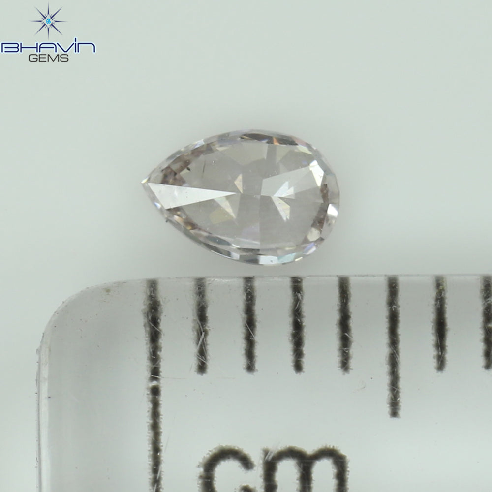 0.17 CT Pear Shape Natural Diamond Pink Color VS2 Clarity (4.20 MM)