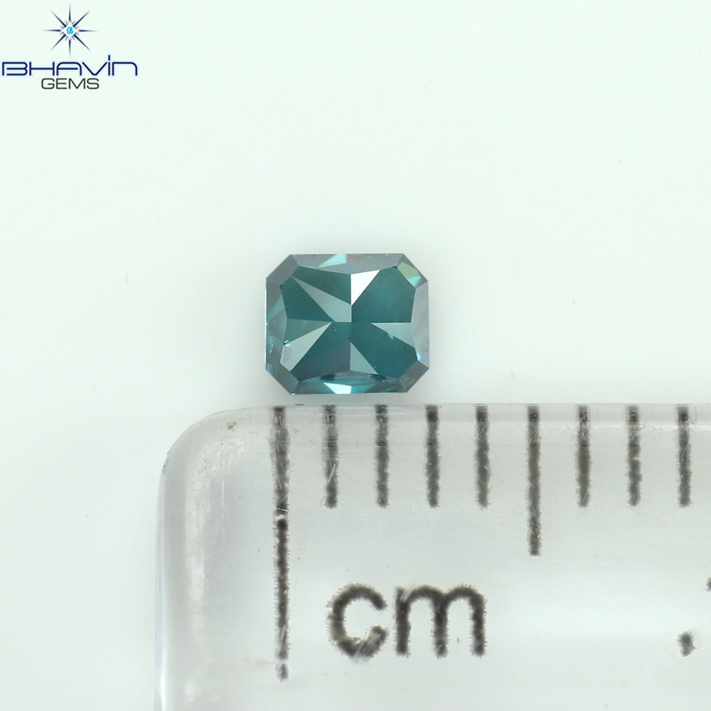 0.17 CT Radiant Shape Natural Diamond Blue Color VS2 Clarity (3.17 MM)