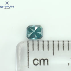 0.17 CT Radiant Shape Natural Diamond Blue Color VS2 Clarity (3.17 MM)