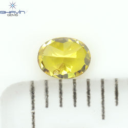 0.19 CT Oval Shape Natural Diamond Orange Color VS2 Clarity (3.85 MM)