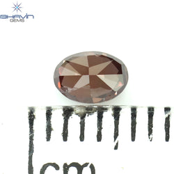 0.22 CT Oval Shape Natural Diamond Enhanced Pink Color VS1 Clarity (4.45 MM)