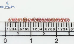 0.33 CT/13 ピース ラウンド シェイプ ナチュラル ルース ダイヤモンド ピンク カラー SI クラリティ (1.90 MM)