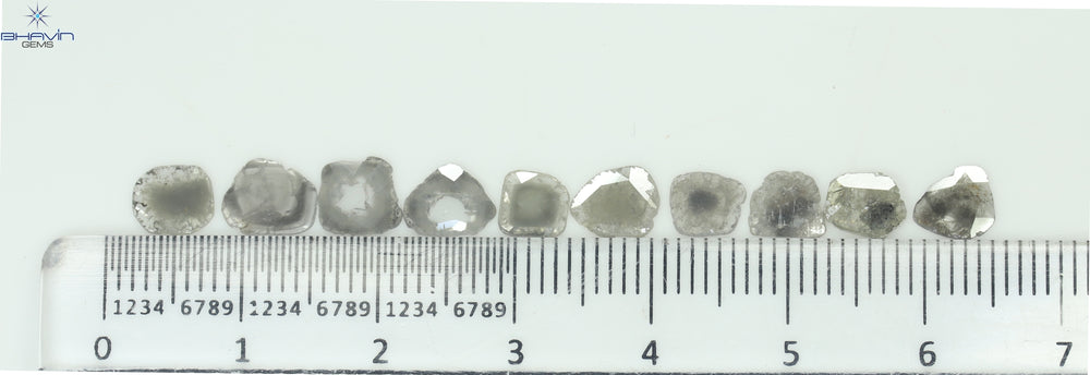 2.65 CT Slice Diamond Salt And Pepper Color Clarity I3 (6.90 MM)
