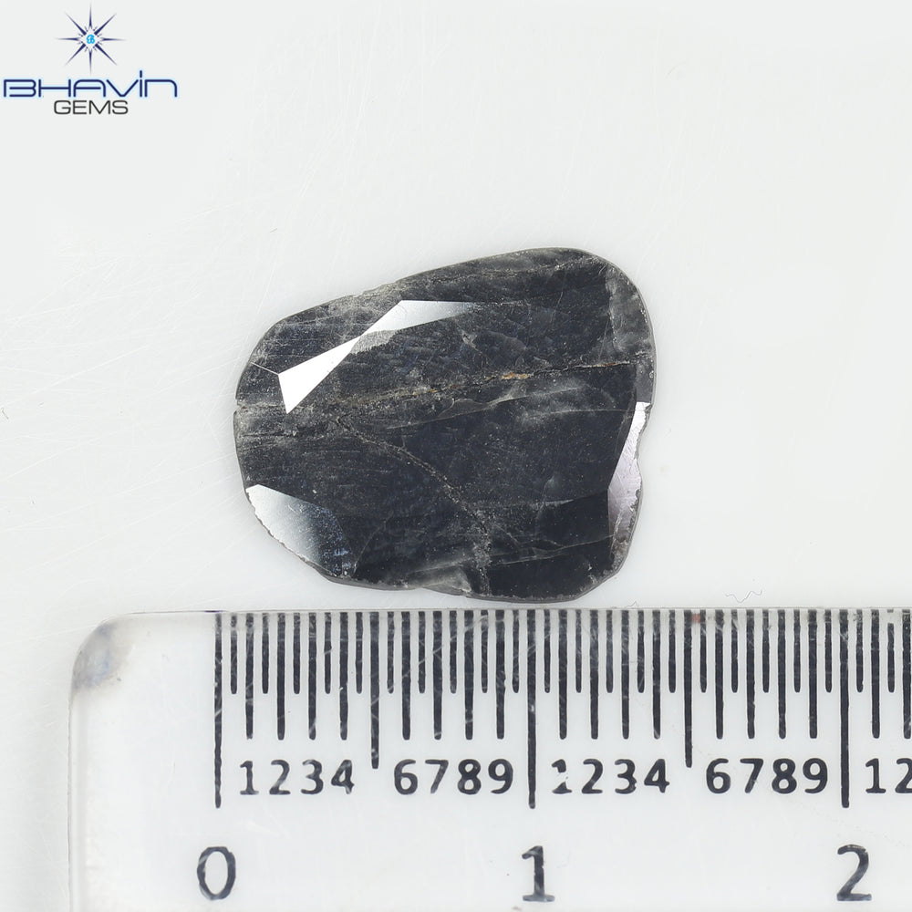 1.78 CT Slice Shape Natural Diamond Brown Color I3 Clarity (13.00 MM)