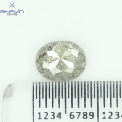 1.79 CT Oval Shape Natural Diamond Salt And Pepper Color I3 Clarity (7.90 MM)