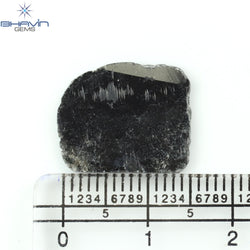 3.18 CT Slice Shape Natural Diamond Black Color I3 Clarity (15.95 MM)