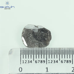 1.28 CT Slice Shape Natural Diamond Salt And Pepper Color I3 Clarity (11.76 MM)