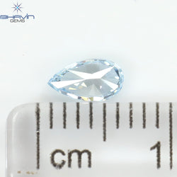 0.28 CT Pear Shape Natural Diamond Greenish Blue Color VS1 Clarity (5.79 MM)