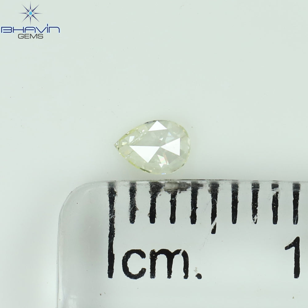 1.00 CT ペアシェイプ ナチュラル ダイヤモンド グレー グリーン カラー SI2 クラリティ (7.07 MM)