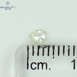 1.00 CT ペアシェイプ ナチュラル ダイヤモンド グレー グリーン カラー SI2 クラリティ (7.07 MM)