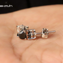 Pear Diamond White Gold Stud Earring Black Diamond Natural Loose Diamond Earring
