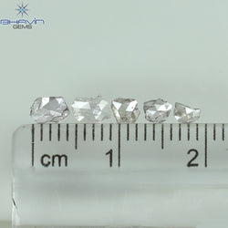 0.39 CT/5 Pcs Rosecut Polki Shape Natural Diamond Pink Color I2 Clarity (4.84 MM)