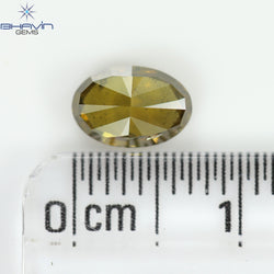 1.01 CT Oval Shape Enhanced Green Color Natural Diamond I1 Clarity (7.20 MM)