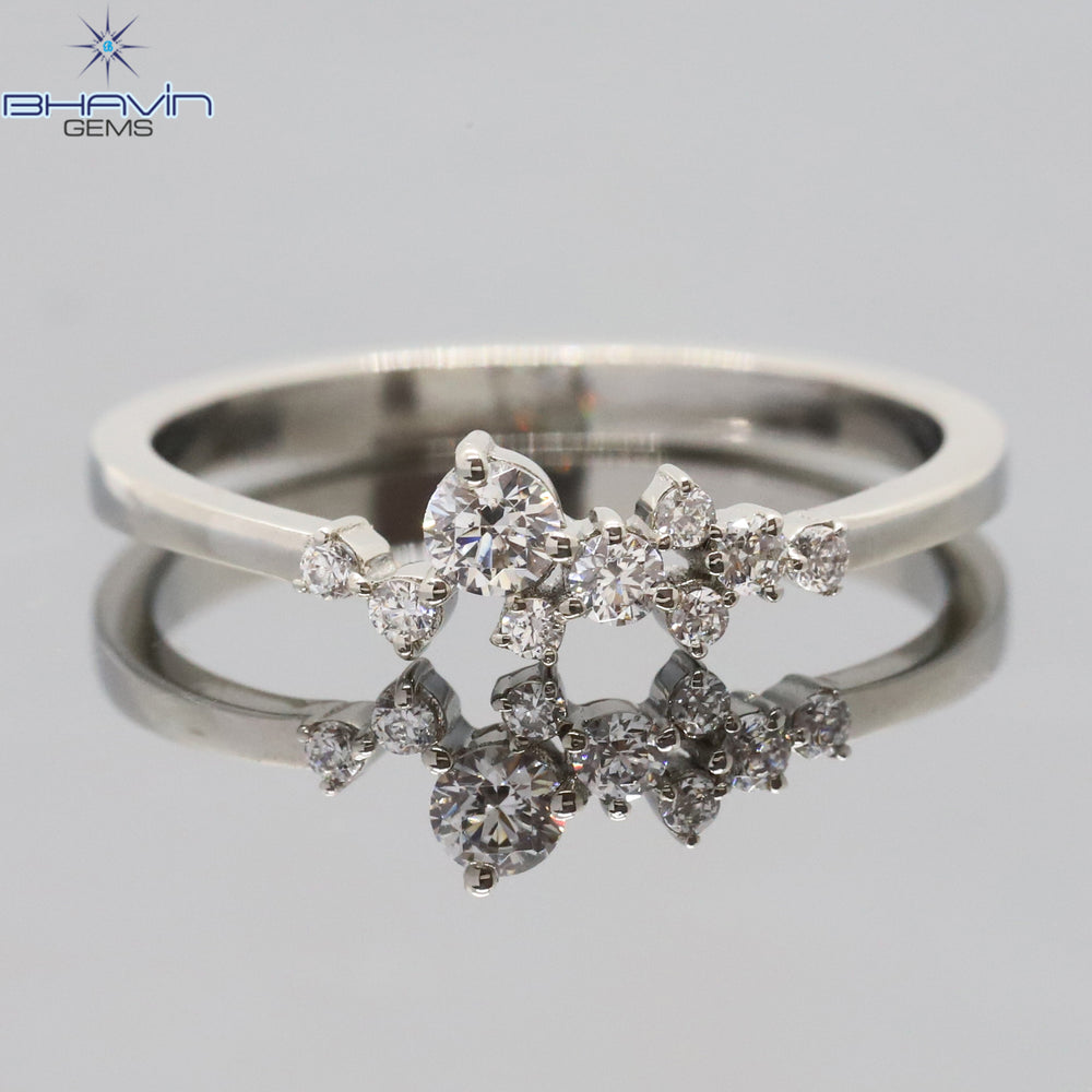 Round Diamond, White Diamond, Natural Diamond Ring, Engagement Ring