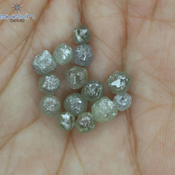 5.93 CT/14 PCS Rough Shape White Color Natural Diamond I3 Clarity (4.43 MM)