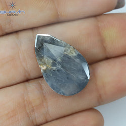 5.69 CT ペア スライス シェイプ ナチュラル ダイヤモンド グレー カラー I3 クラリティ (14.00 MM)