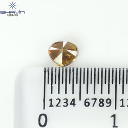 0.31 CT Heart Shape Brown Pink Color Natural Loose Diamond I1 Clarity (4.26 MM)
