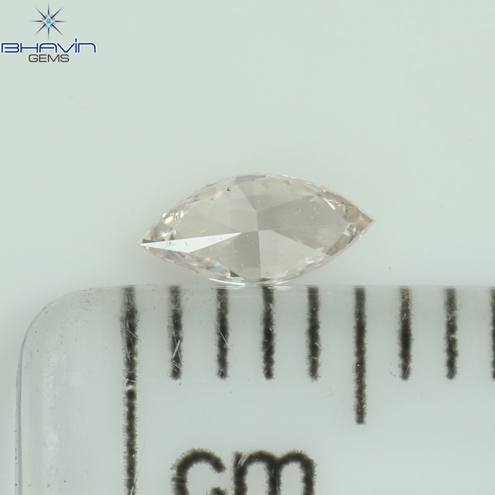0.14 CT Marquise Shape Natural Diamond Pink Color VS2 Clarity (5.15 MM)