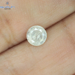 0.53 CT Round Shape Natural Diamond White Color I3 Clarity (5.15 MM)