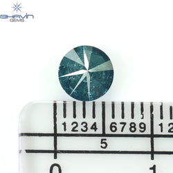 0.74 CT Round Diamond Natural Diamond Blue Color I3 Clarity (5.76 MM)
