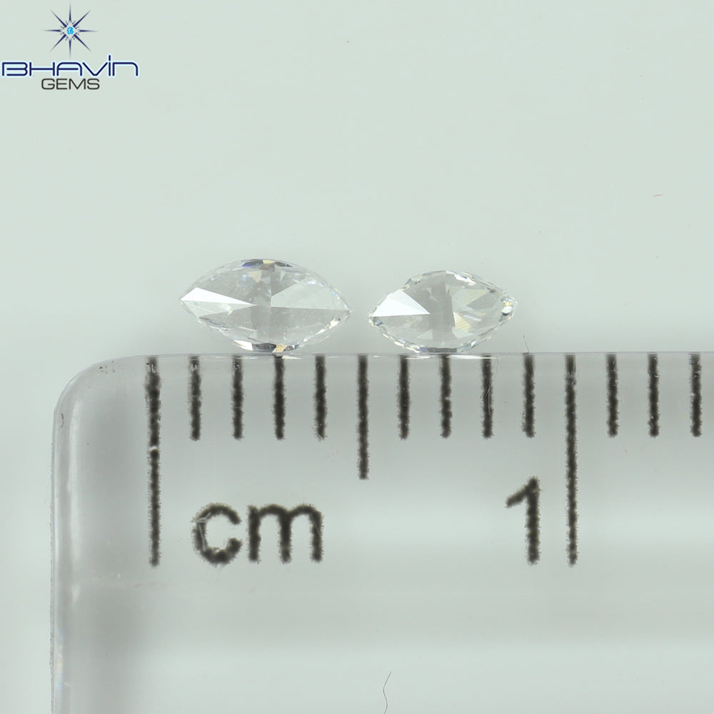 0.16 CT/2 PCS Marquise Shape Natural Diamond White Color VS-SI Clarity (4.24 MM)