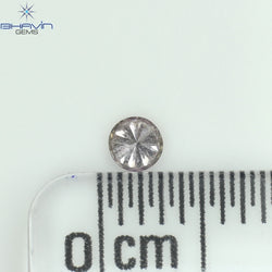 0.15 CT Round Shape Natural Diamond Pink Color SI1 Clarity (3.39 MM)