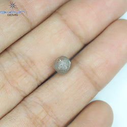 1.60 CT Rough Shape Salt And Pepper Color Natural Diamond I3 Clarity (5.75 MM)