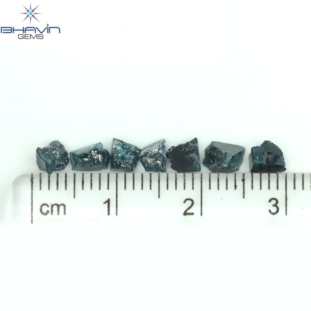 8.43 CT/27 PCS Blue Color Rough Diamond Natural loose Diamond I3 Clarity (3.77 MM)
