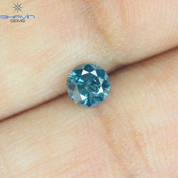 0.29 CT Round Diamond Natural Loose Diamond Blue Color I3 Clarity (4.13 MM)