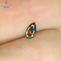 0.11 CT Pear Diamond Cognac Color Clarity VS1 (4.30 MM)