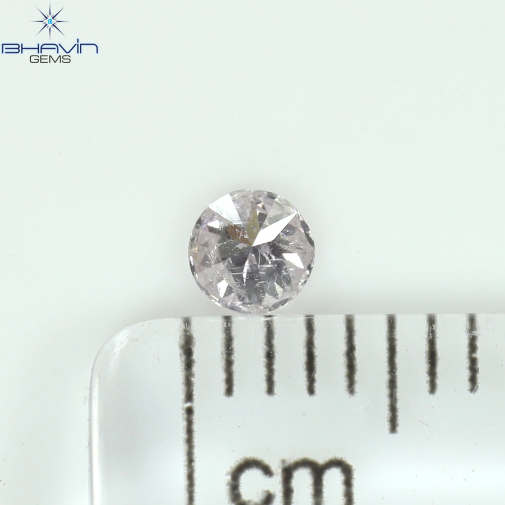 0.11 CT Round Shape Natural Diamond Pink Color I2 Clarity (3.13 MM)