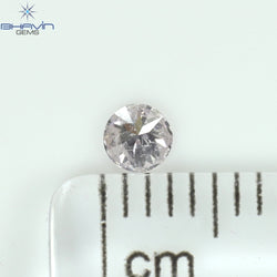 0.11 CT Round Shape Natural Diamond Pink Color I2 Clarity (3.13 MM)
