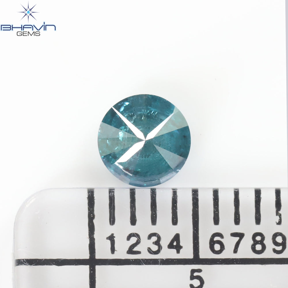 0.32 CT Round Diamond Natural Diamond Blue Color I3 Clarity (4.46 MM)