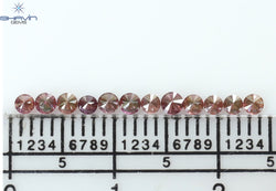 0.39 CT/12 Pcs Round Shape Natural Loose Diamond Pink Color VS-SI Clarity (2.25 MM)