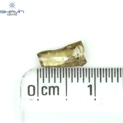 0.77 CT Rough Shape Natural Diamond Brown Color SI Clarity (8.40 MM)