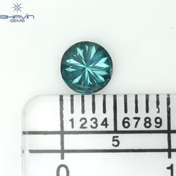 0.50 CT Round Shape Natural Diamond Blue Color SI1 Clarity (4.90 MM)