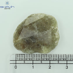 18.75 CT Slice Shape Natural Diamond Salt And Pepper Color I3 Clarity (31.00 MM)