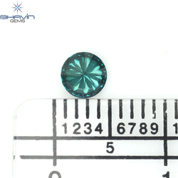 0.28 CT Round Shape Natural Diamond Blue Color SI1 Clarity (4.18 MM)