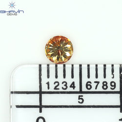 0.17 CT Round Shape Natural Diamond Pink Color SI1 Clarity (3.46 MM)