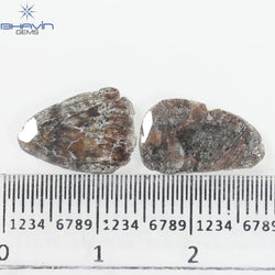 2.20 CT Slice Shape Natural Diamond Brown Color I3 Clarity (13.00 MM)