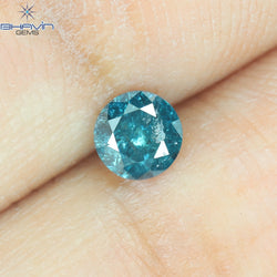 0.26 CT Round Diamond Natural Diamond Blue Color I3 Clarity (4.00 MM)
