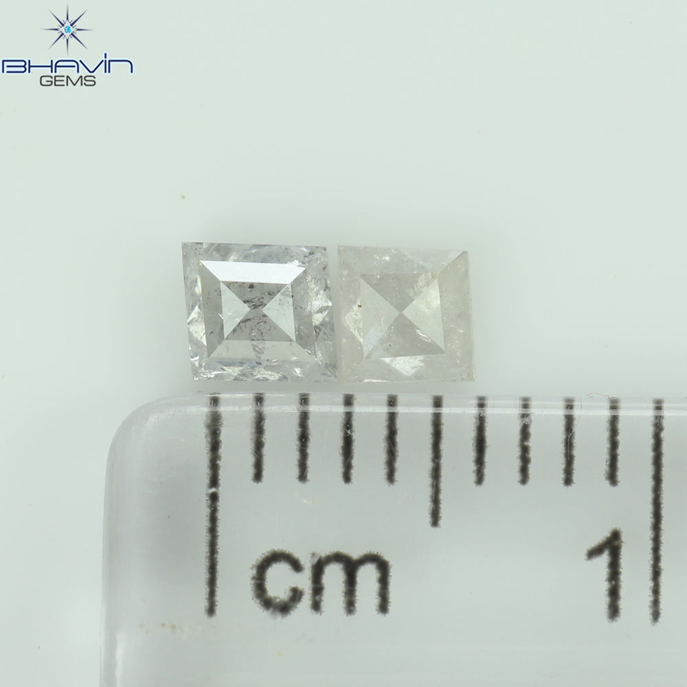 0.40 CT/2 PCS Hexagon Shape Natural Loose Diamond White Color I3 Clarity (3.32 MM)