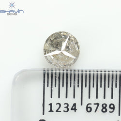 0.45 CT Round Shape Natural Loose Diamond Salt And Pepper Color I3 Clarity (4.92 MM)